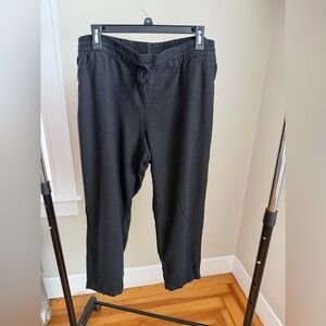 Old Navy Black Drawstring Linen Pants